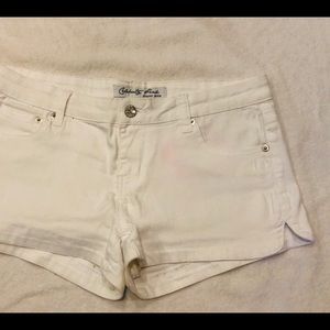 White Jean Shorts